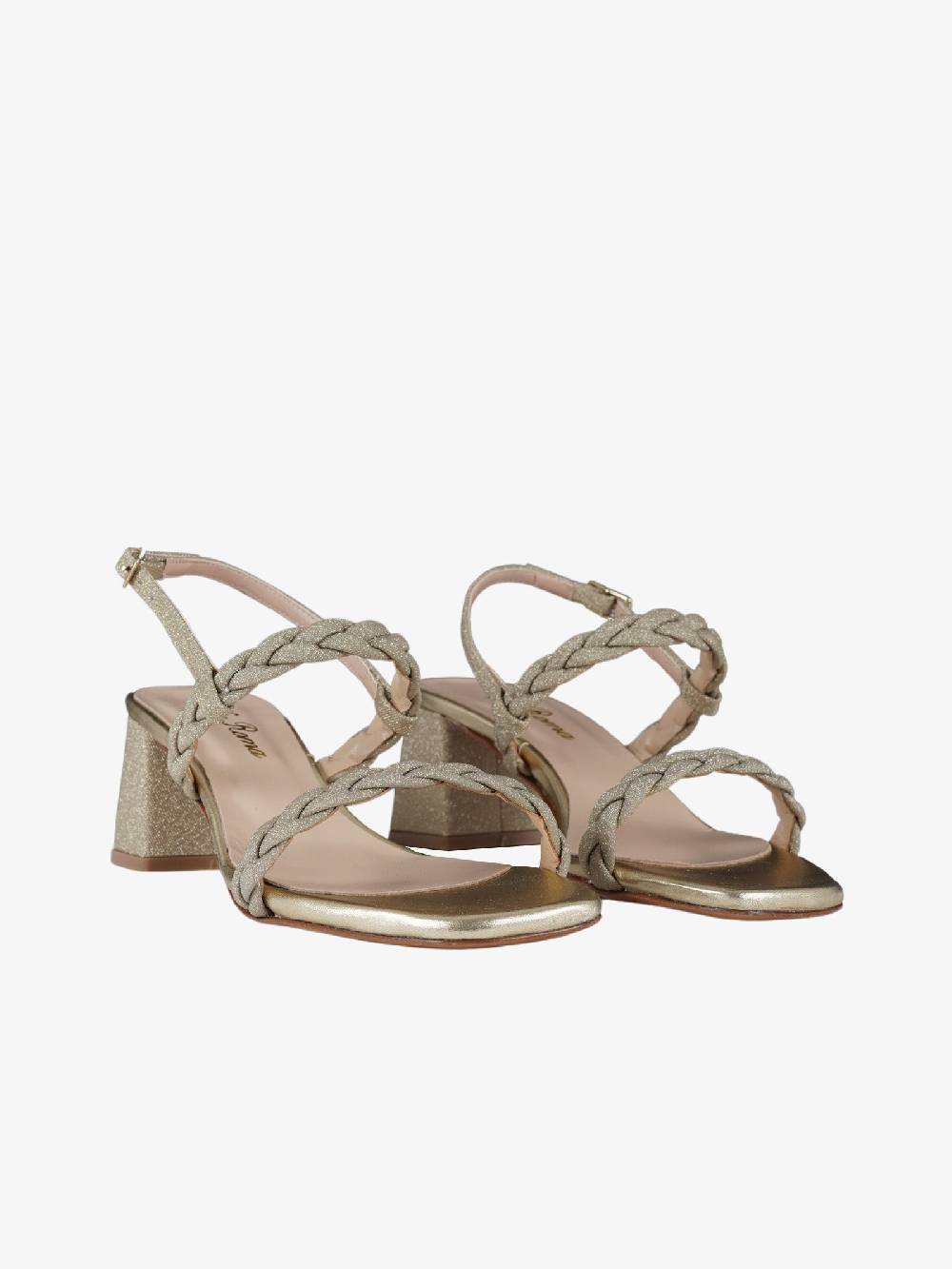 VIA ROMA Sandalo Oro Donna Con Tacco A Blocco