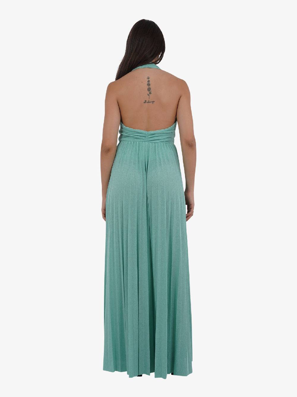 VICOLO Abito Lungo Scollo A V TB2183 Donna Verde