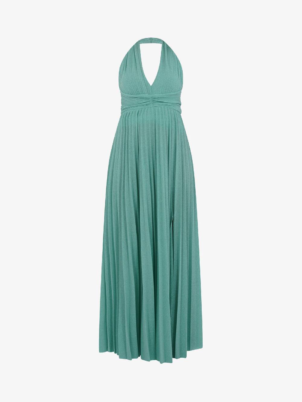 VICOLO Abito Lungo Scollo A V TB2183 Donna Verde