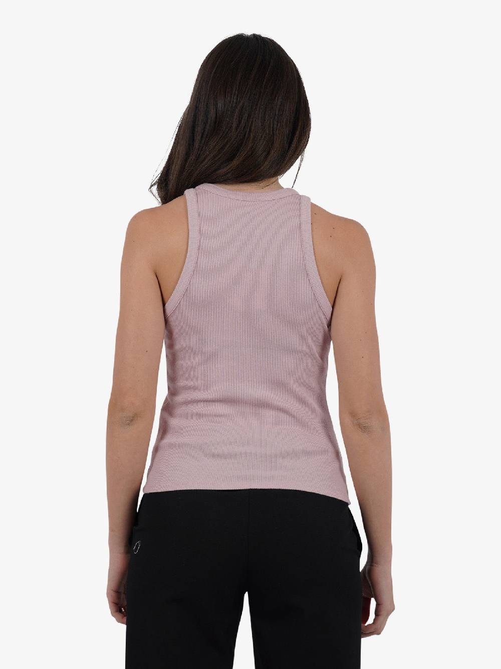 VICOLO Canotta A Costine UB0034 Donna Cotone Rosa