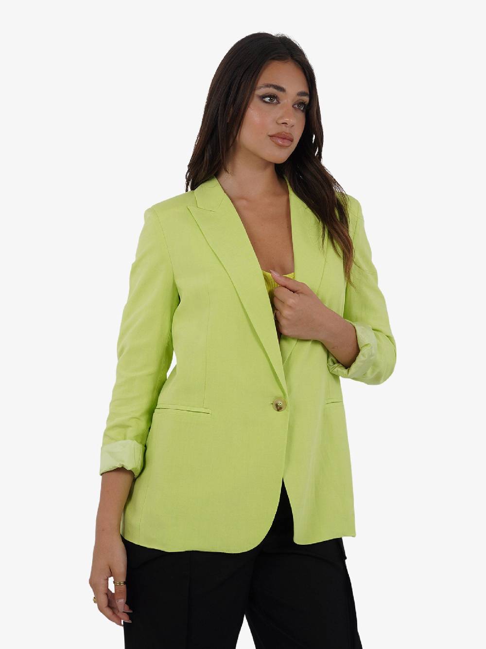 VICOLO Giacca Monopetto TB1561 Donna Viscosa Verde