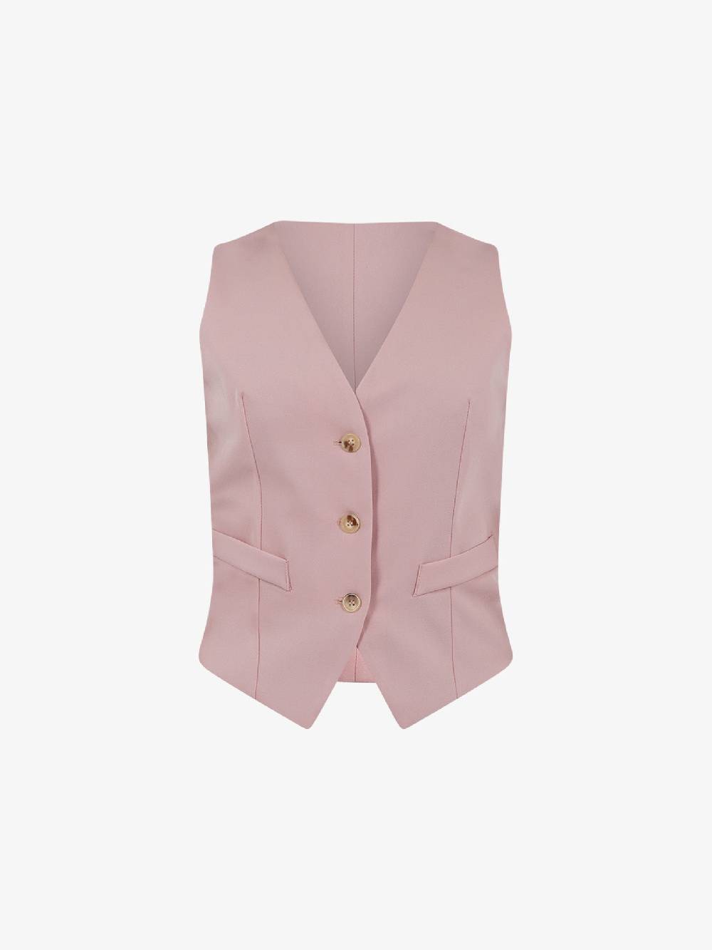 VICOLO Gilet Cropped Scollo A V TB0237 Donna Rosa