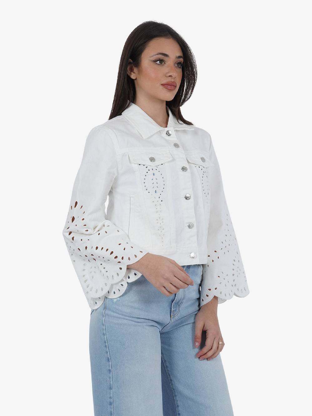 VICOLO Giubbotto DB5073 Donna Cotone Bianco