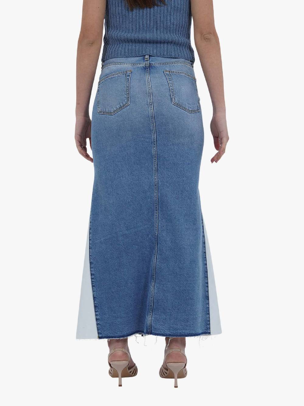 VICOLO Gonna Lunga DB5113 Donna Cotone Denim