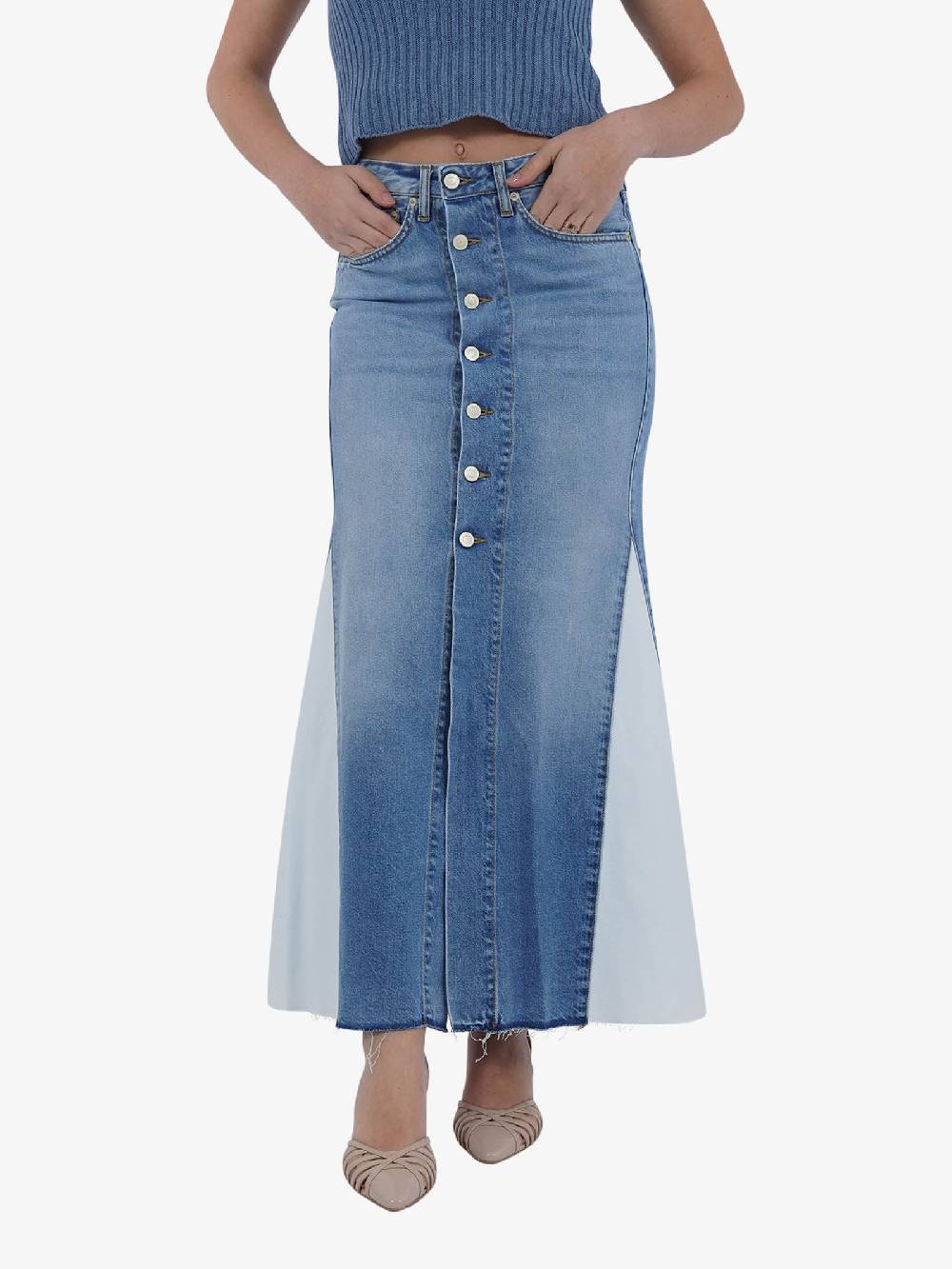 VICOLO Gonna lunga DB5113 donna cotone denim