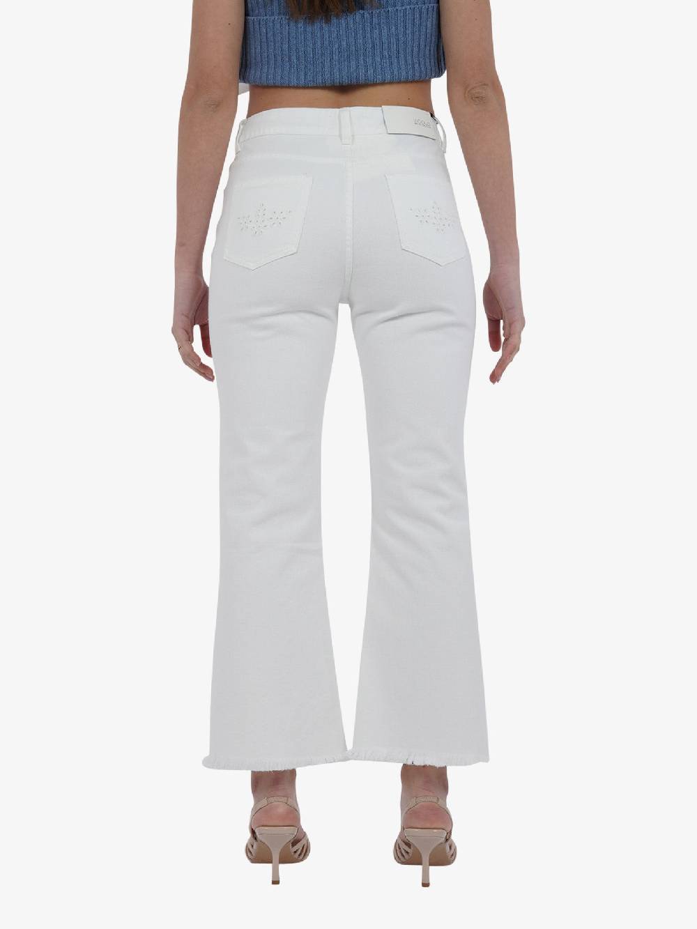 VICOLO Jeans DB5072 Donna Cotone Bianco