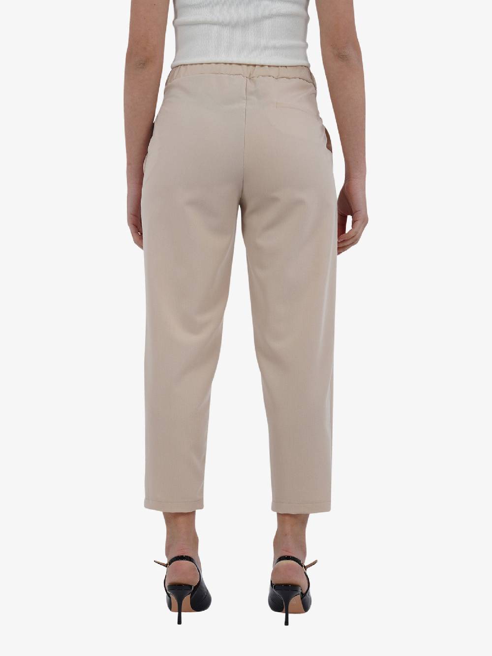 VICOLO Pantalone A Sigaretta TB0283 Donna Beige
