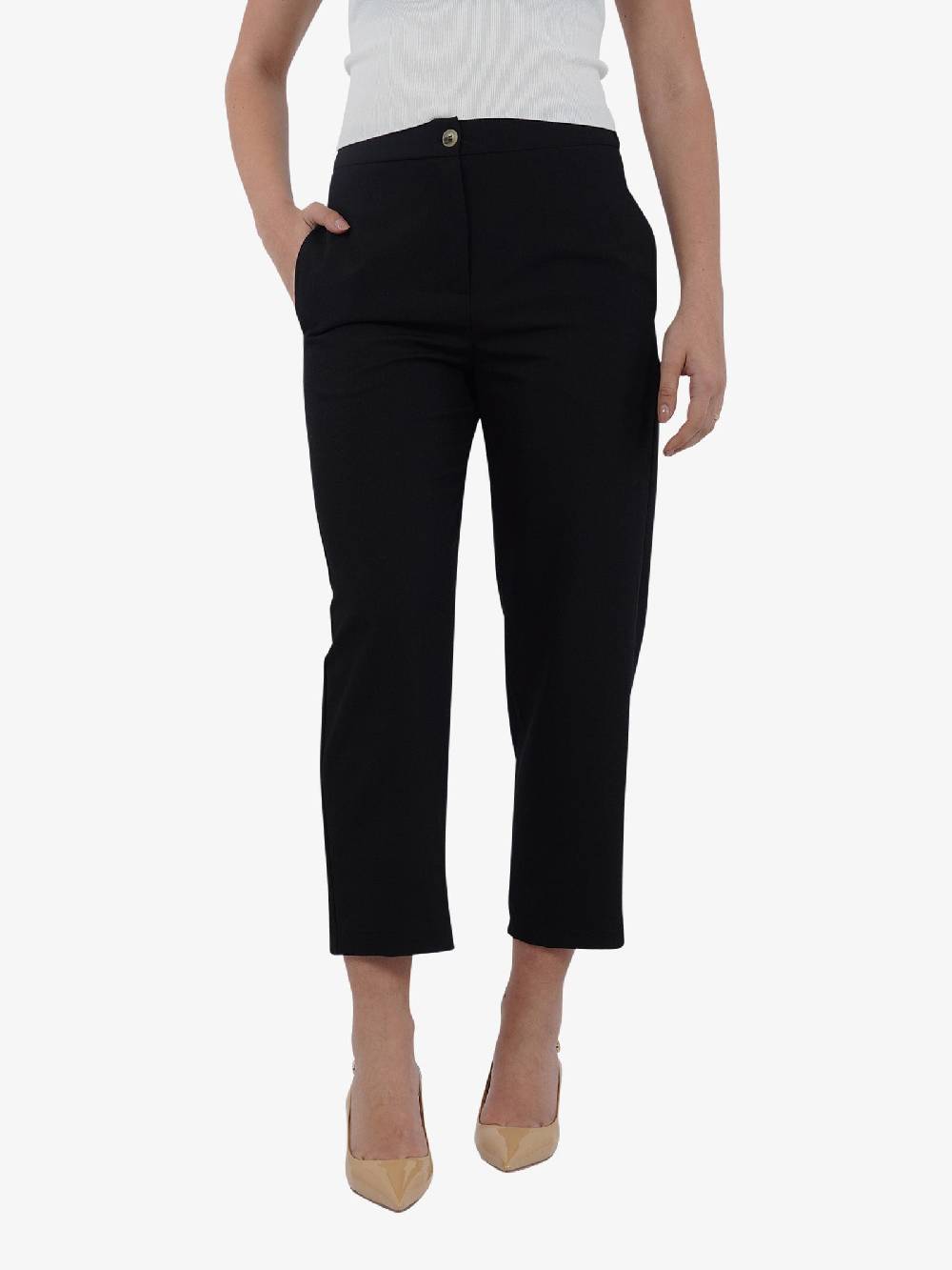 VICOLO Pantalone a sigaretta TB0283 donna nero