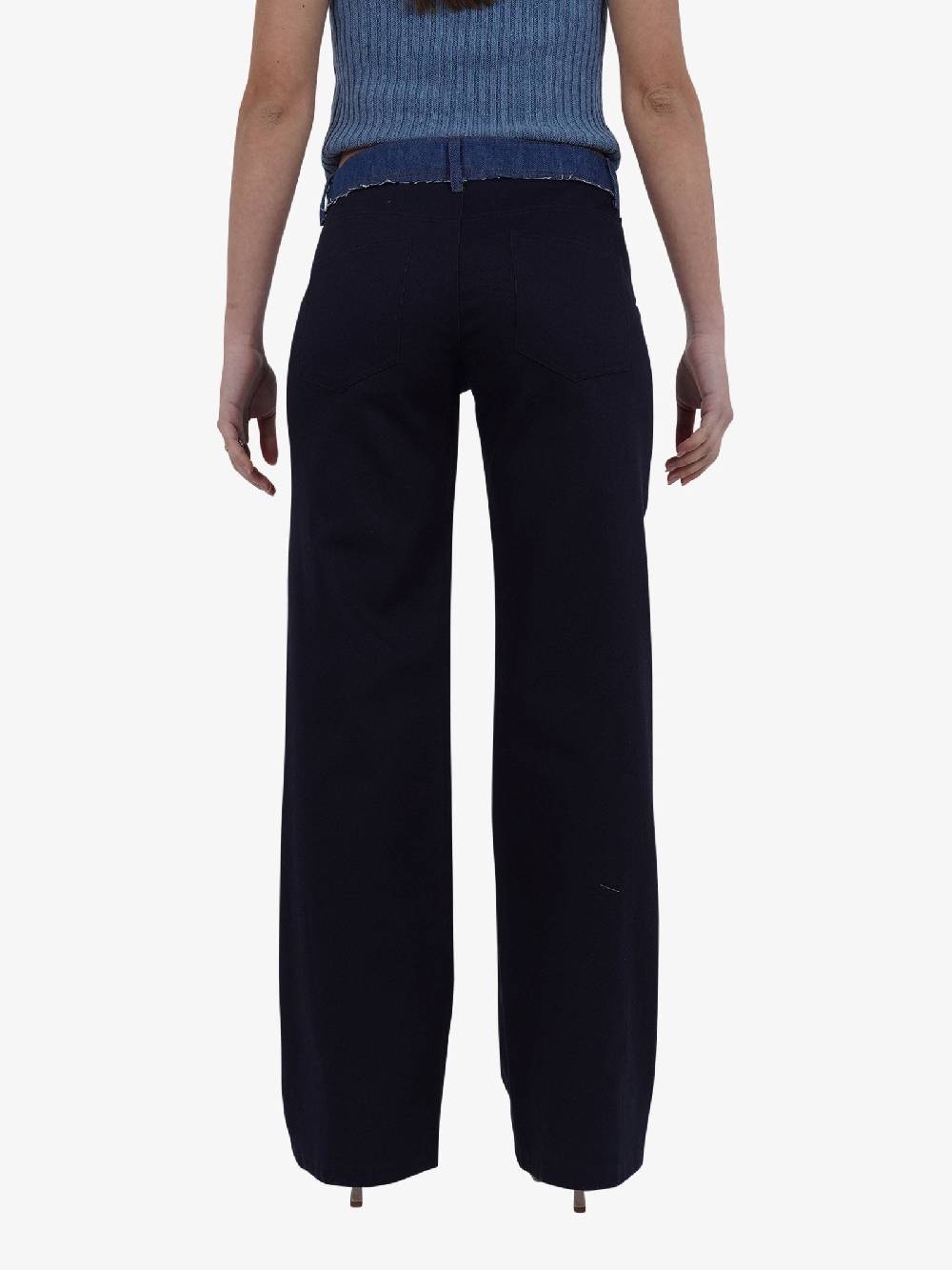 VICOLO Pantalone TB0878 Donna Cotone Blu