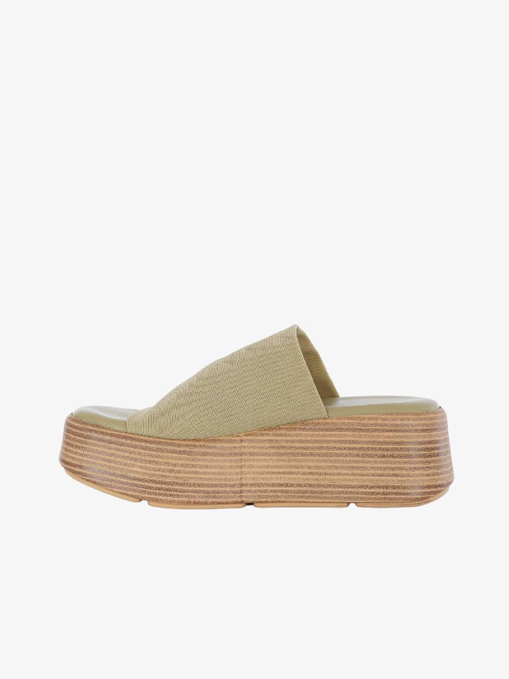 VINTAGE Ciabatte In Rafia Donna Verde