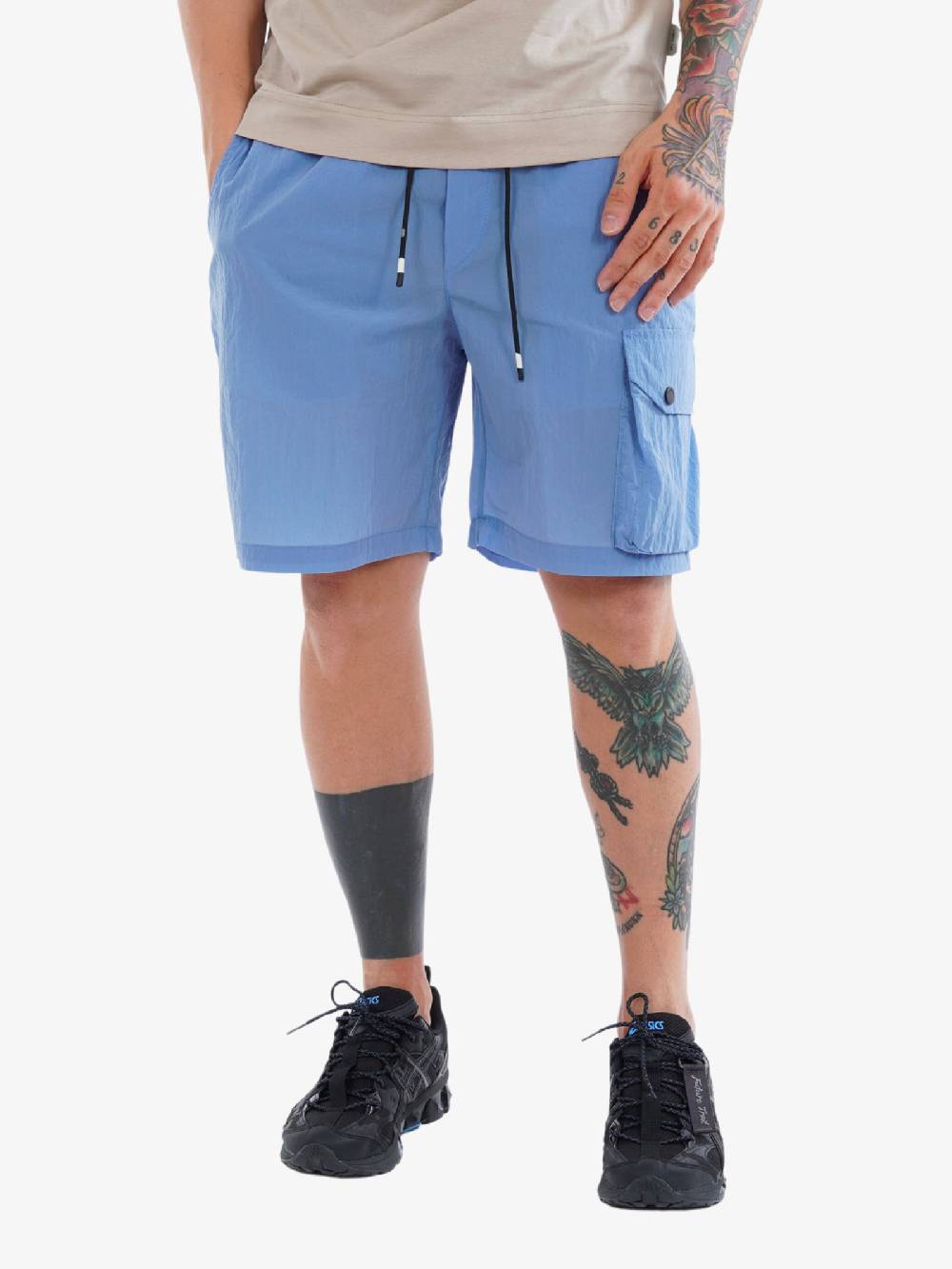 WHITE OVER Bermuda 00400 Uomo Celeste