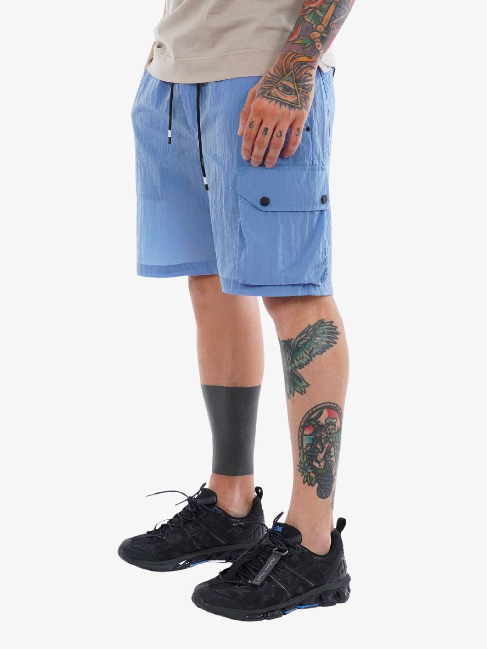 WHITE OVER Bermuda 00400 Uomo Celeste