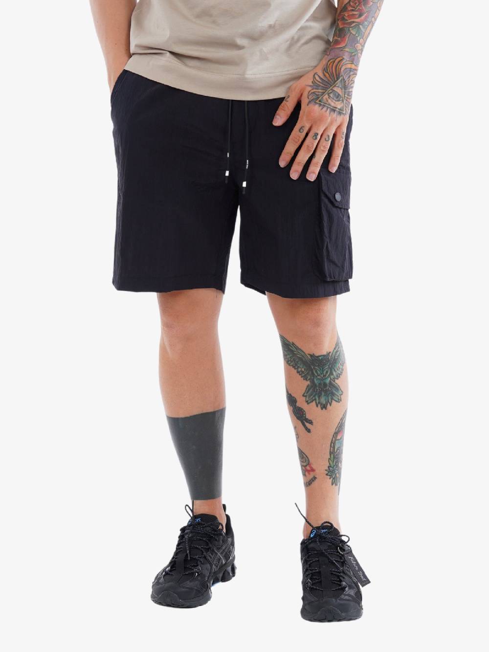 WHITE OVER Bermuda 00400 Uomo Nero