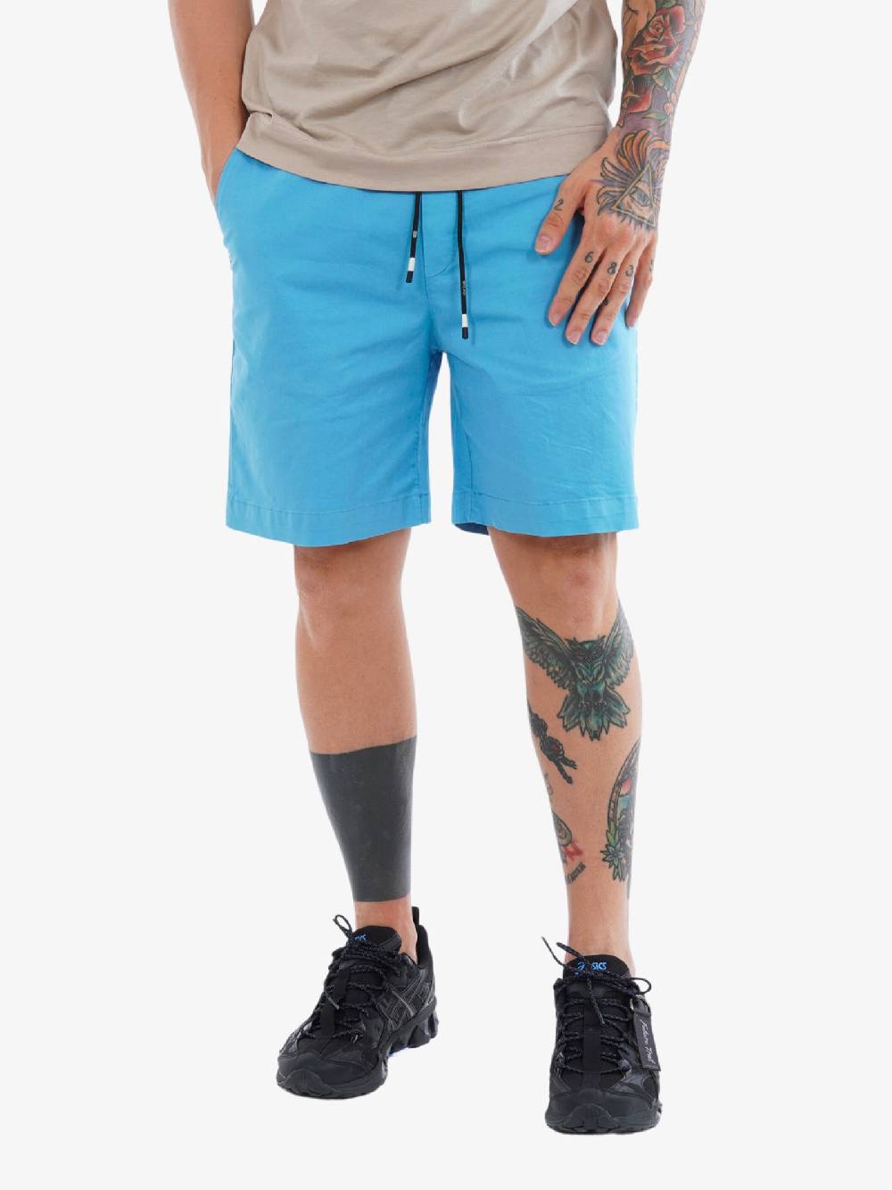 WHITE OVER Bermuda 00405 Uomo In Cotone Celeste