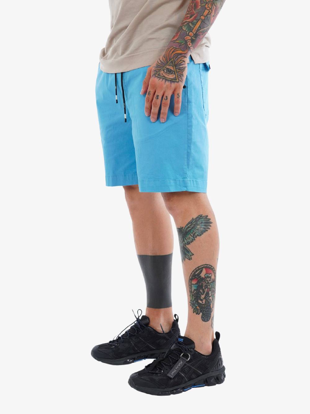 WHITE OVER Bermuda 00405 Uomo In Cotone Celeste