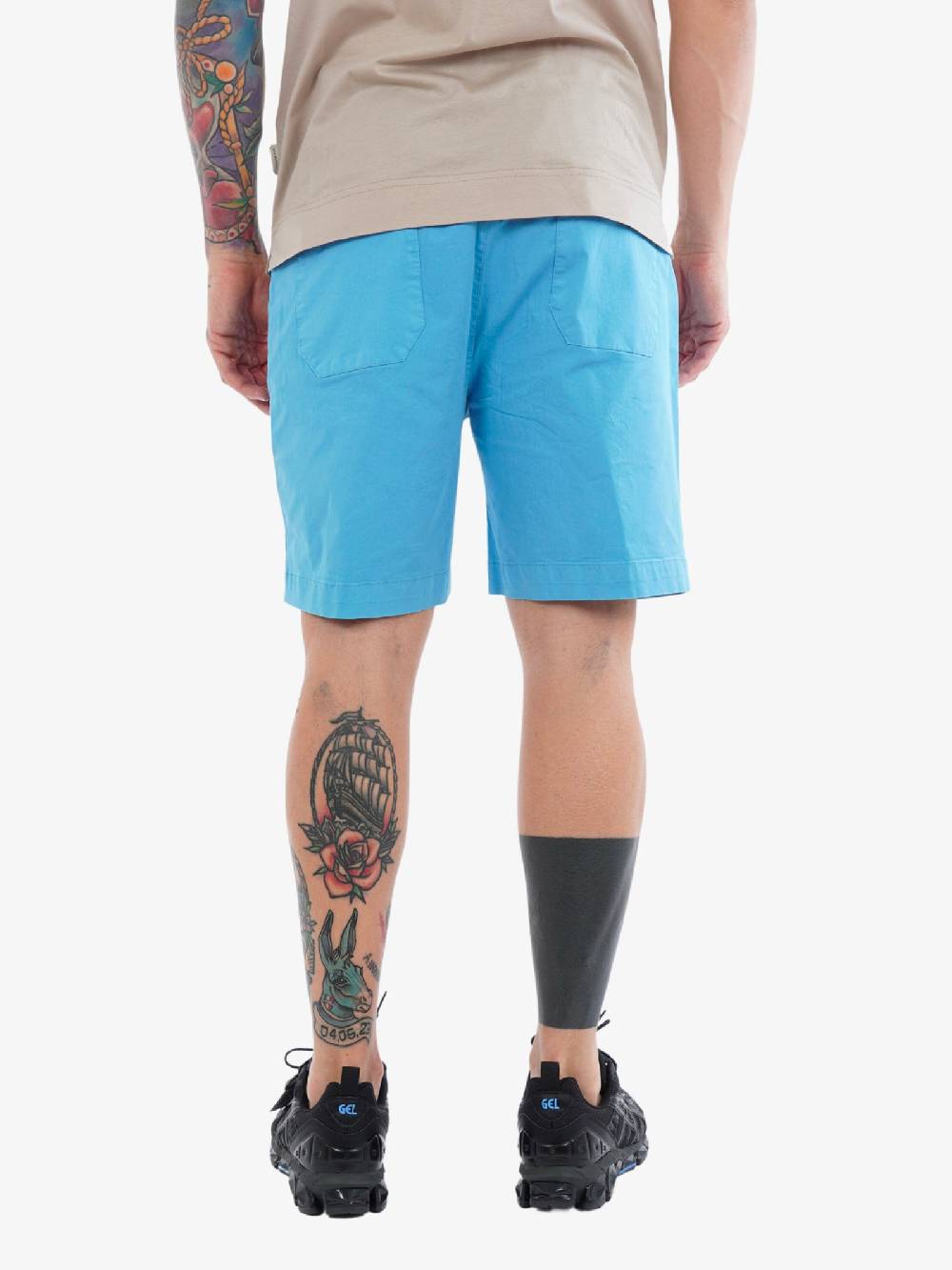 WHITE OVER Bermuda 00405 Uomo In Cotone Celeste