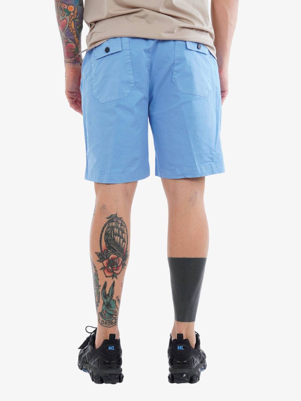 WHITE OVER Bermuda 00405 Uomo In Cotone Cielo