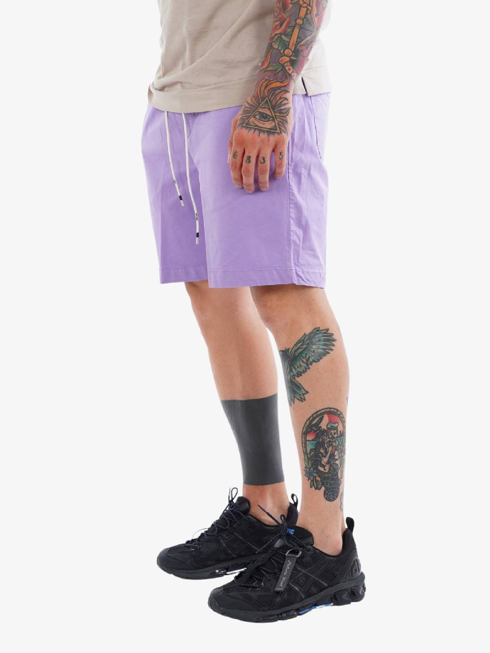 WHITE OVER Bermuda 00405 Uomo In Cotone Lilla