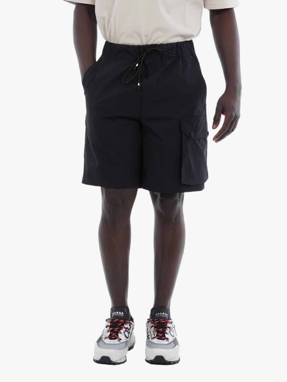 WHITE OVER Bermuda Albany Uomoin Cotone Nero