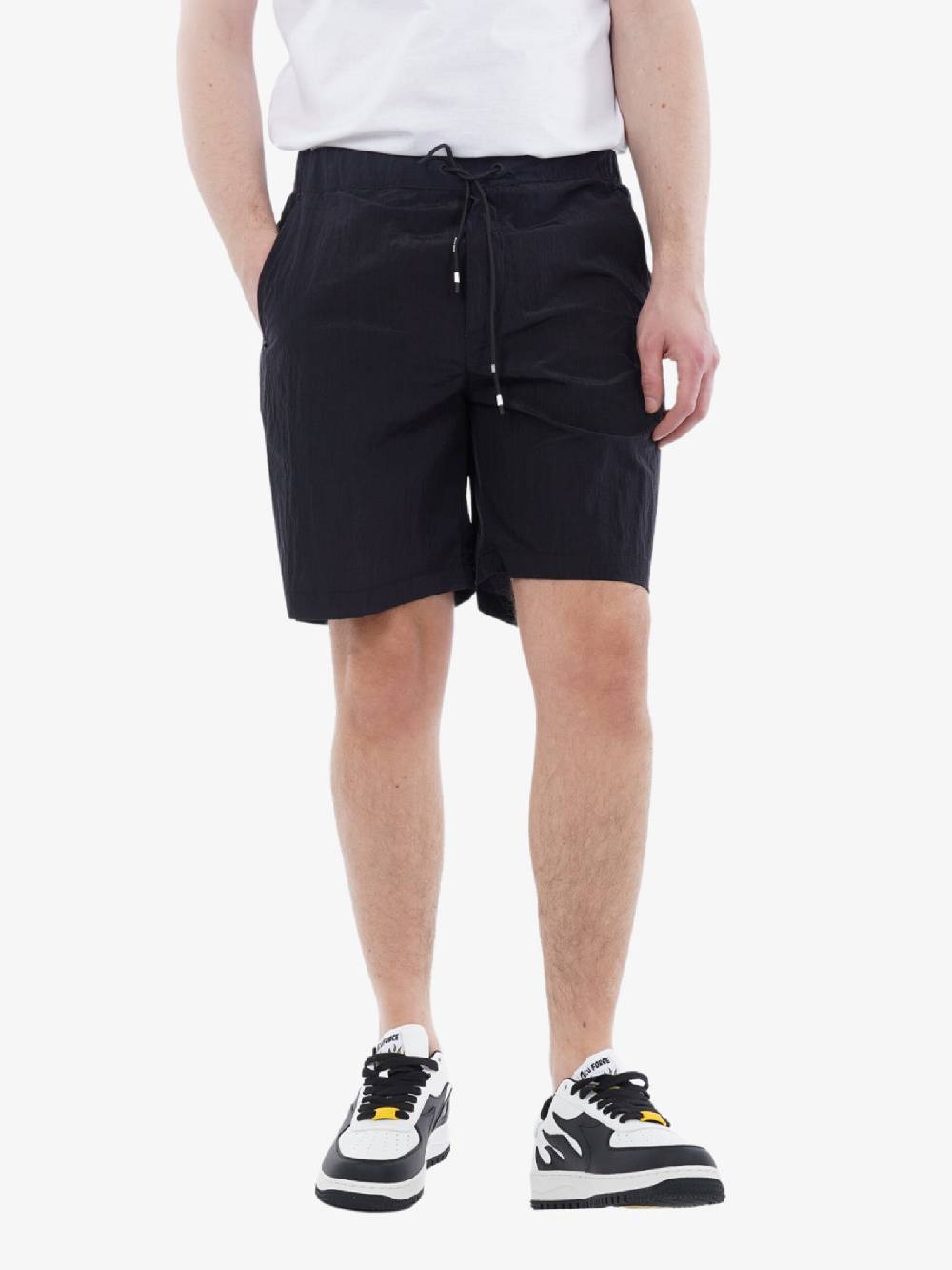 WHITE OVER Bermuda Chelsea Uomo In Cotone Nero