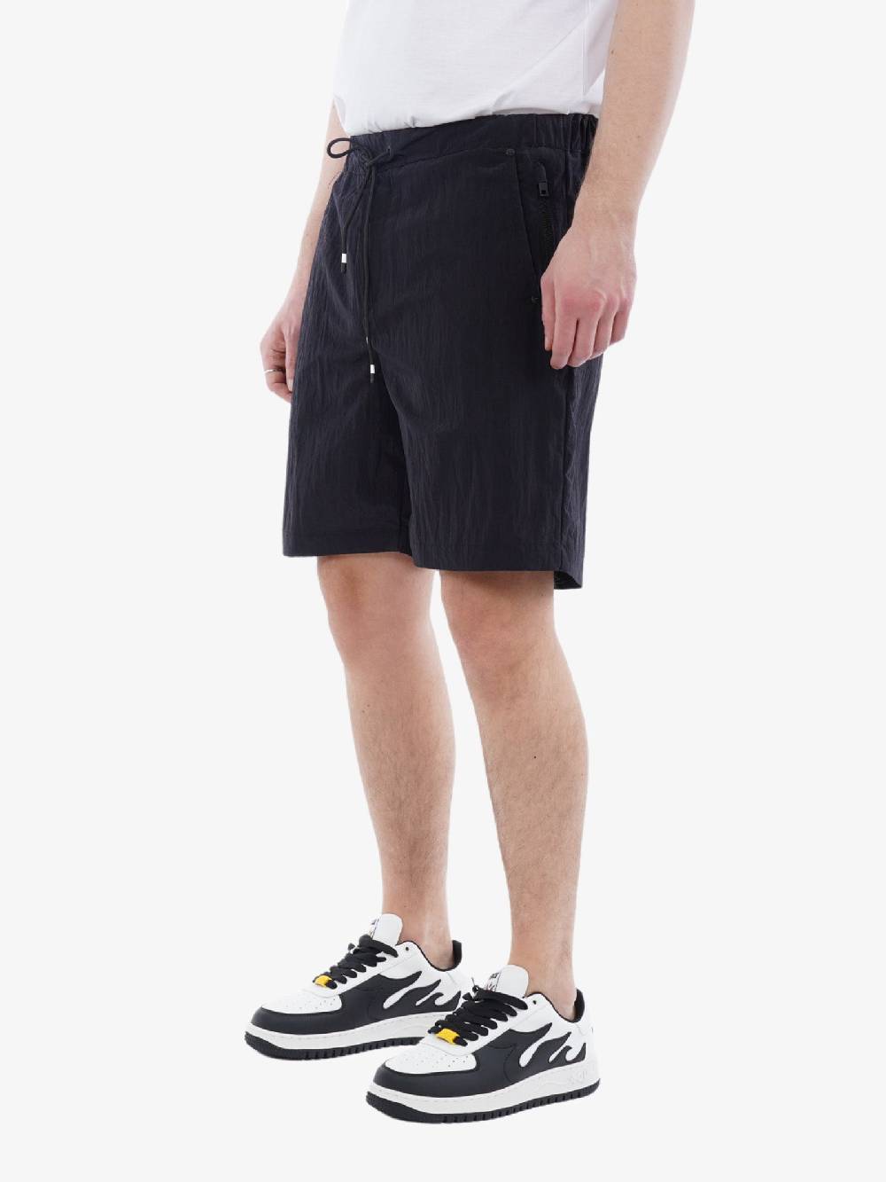 WHITE OVER Bermuda Chelsea Uomo In Cotone Nero