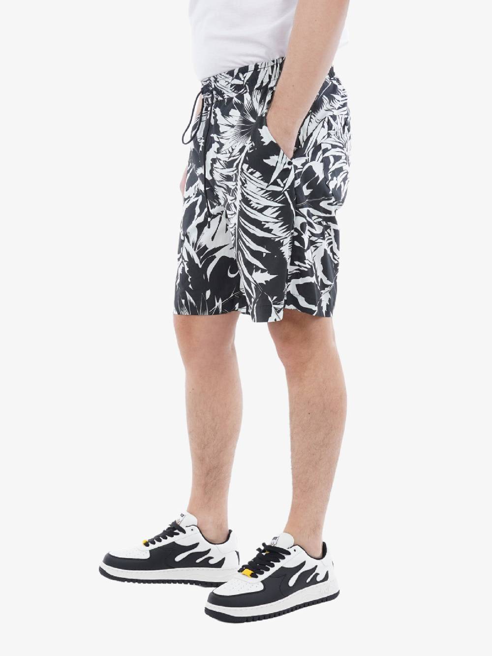 WHITE OVER Bermuda Sunset Uomo In Cotone Bianco