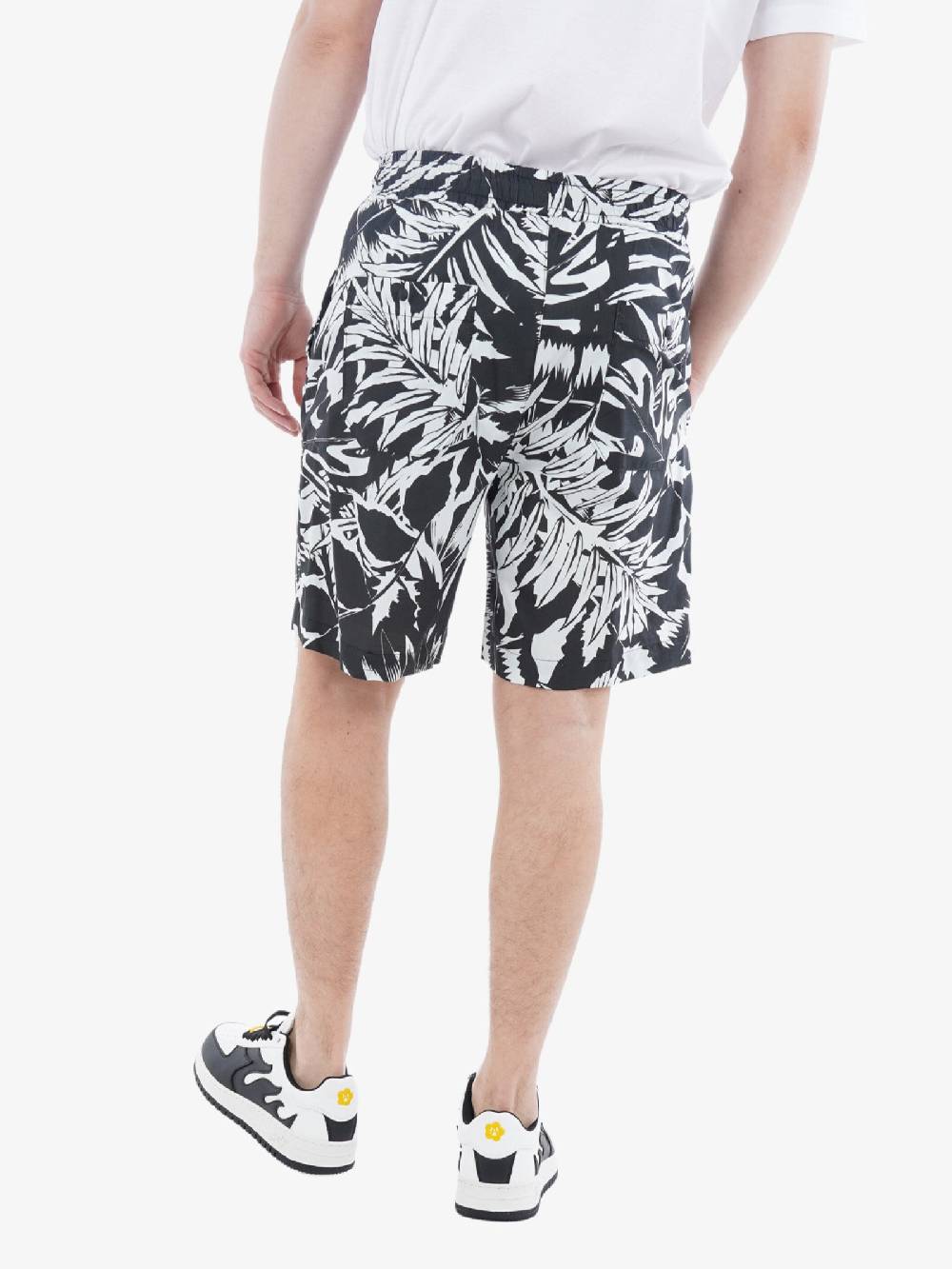 WHITE OVER Bermuda Sunset Uomo In Cotone Bianco