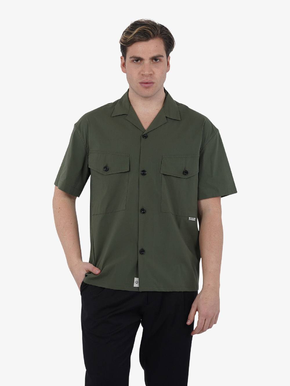 WHITE OVER Camicia GARY CA/501 Uomo Cotone Verde