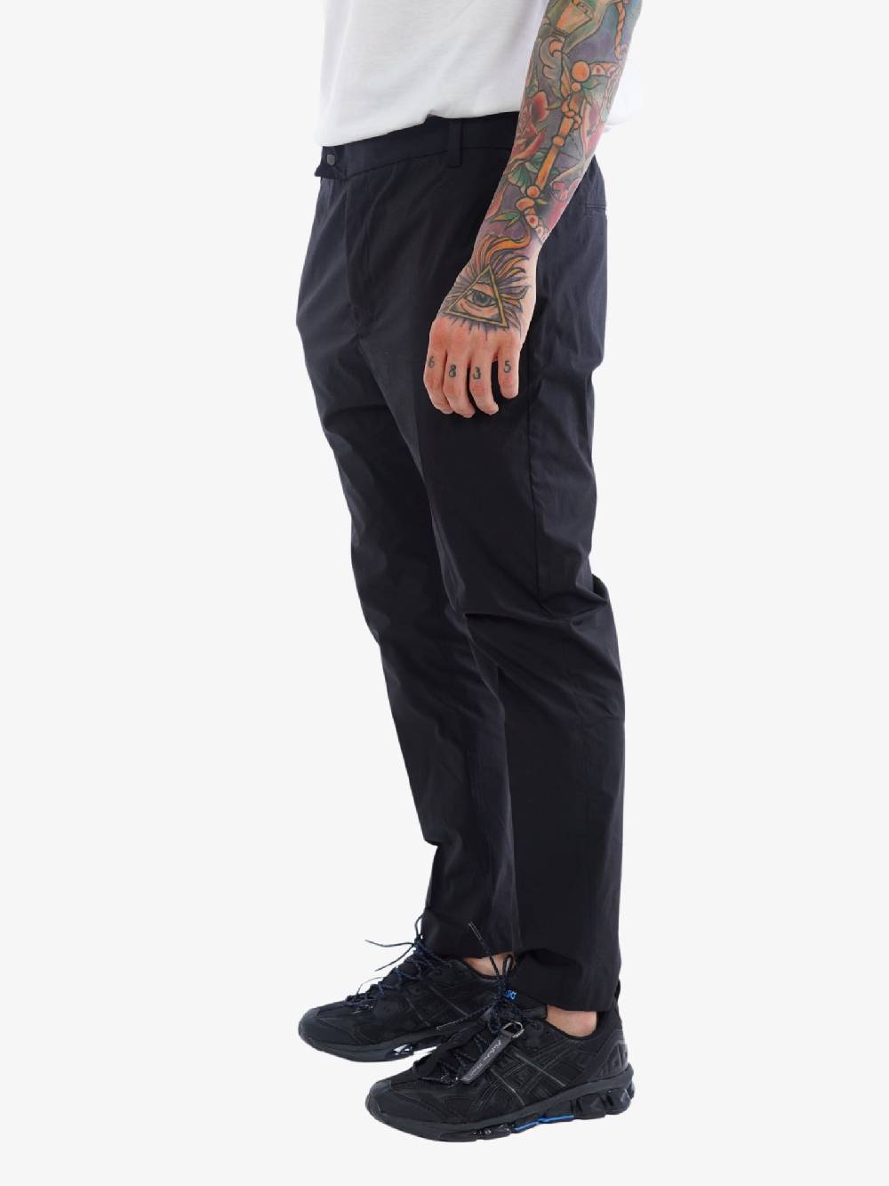 WHITE OVER Pantalone 00500 Uomo In Cotone Nero