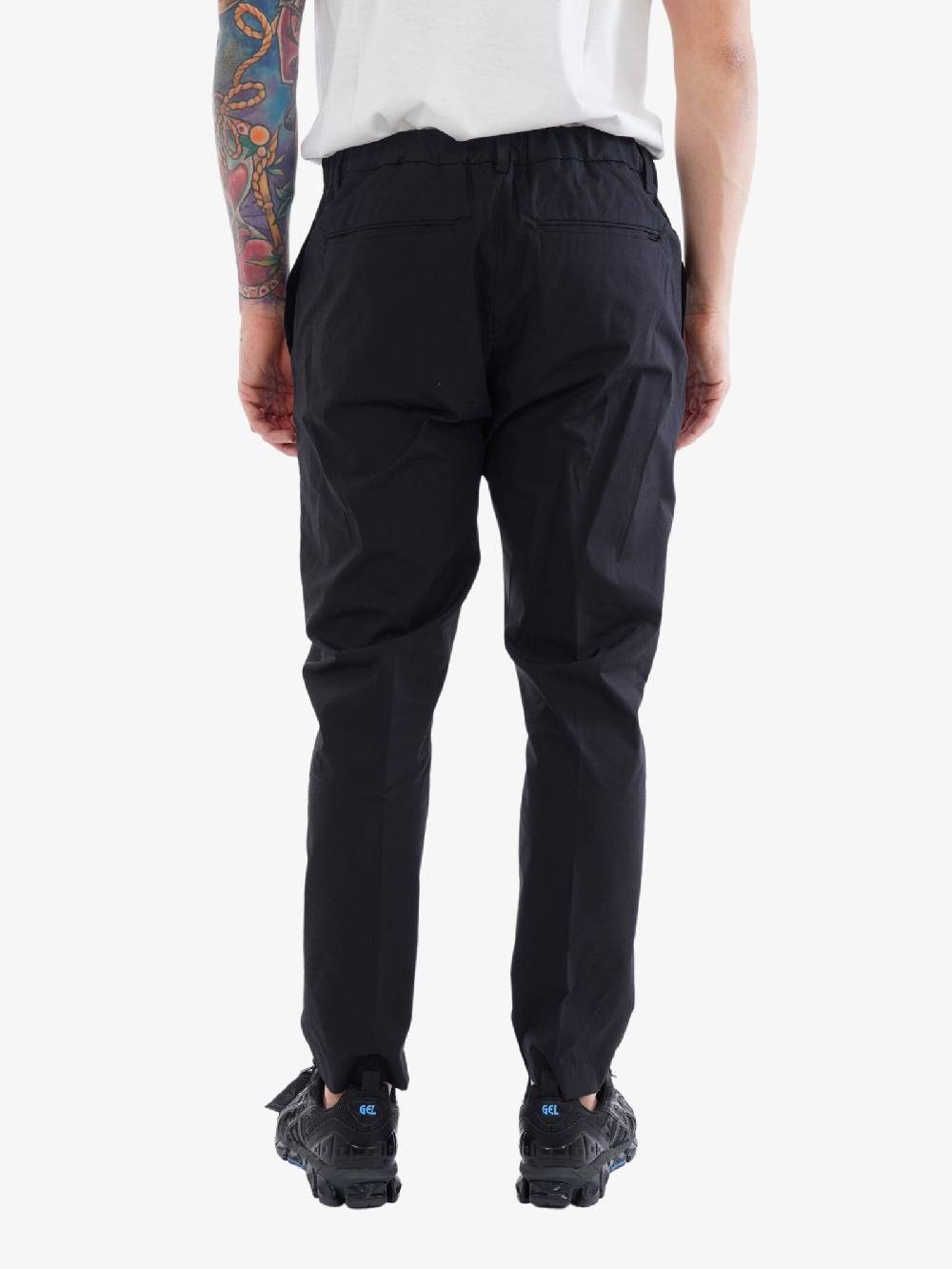 WHITE OVER Pantalone 00500 Uomo In Cotone Nero