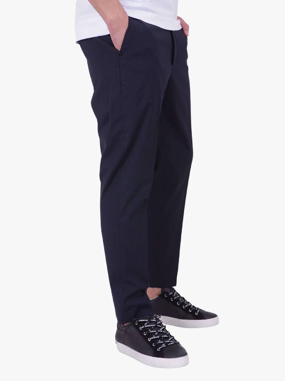 WHITE OVER Pantalone Slim Fit Blu Uomo