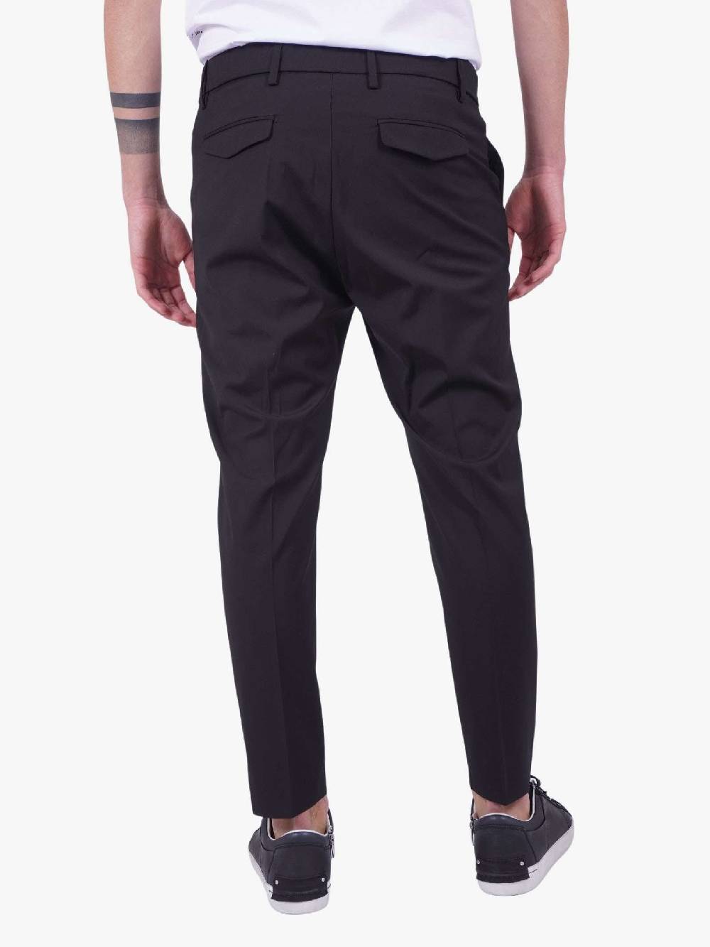 WHITE OVER Pantalone Slim Fit Nero Uomo