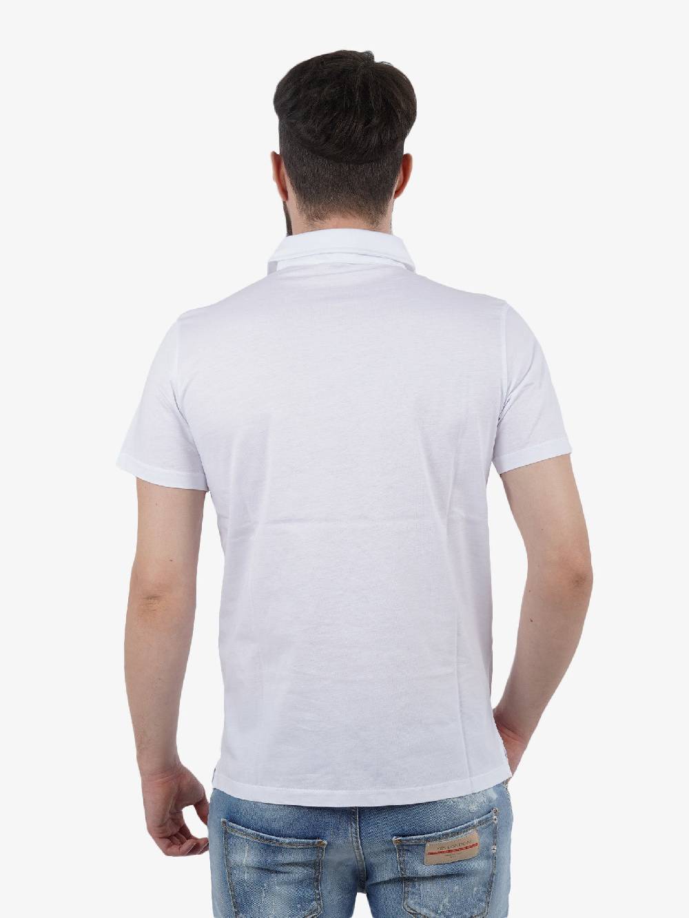 WHITE OVER Polo In Cotone Uomo Bianca
