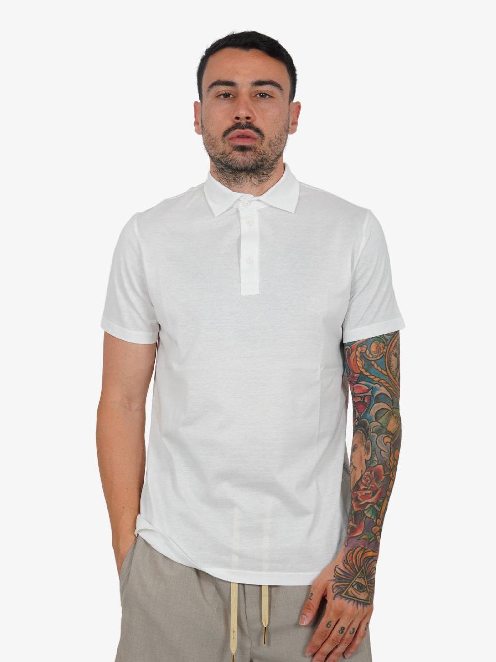 WHITE OVER Polo Oregon Uomo Bianco Caldo