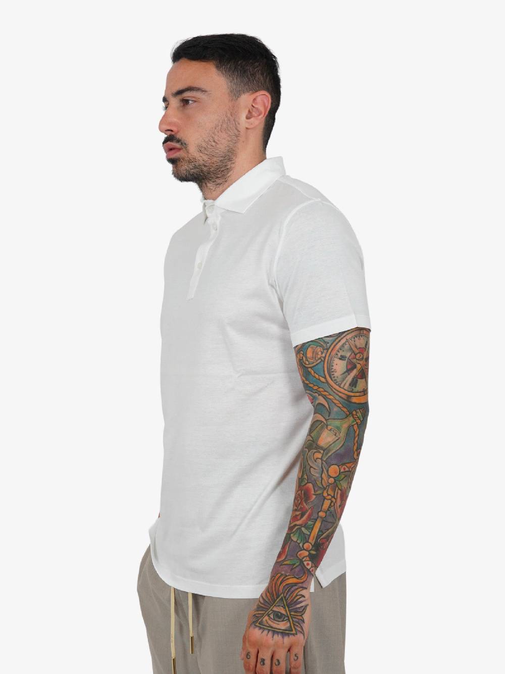 WHITE OVER Polo Oregon Uomo Bianco Caldo