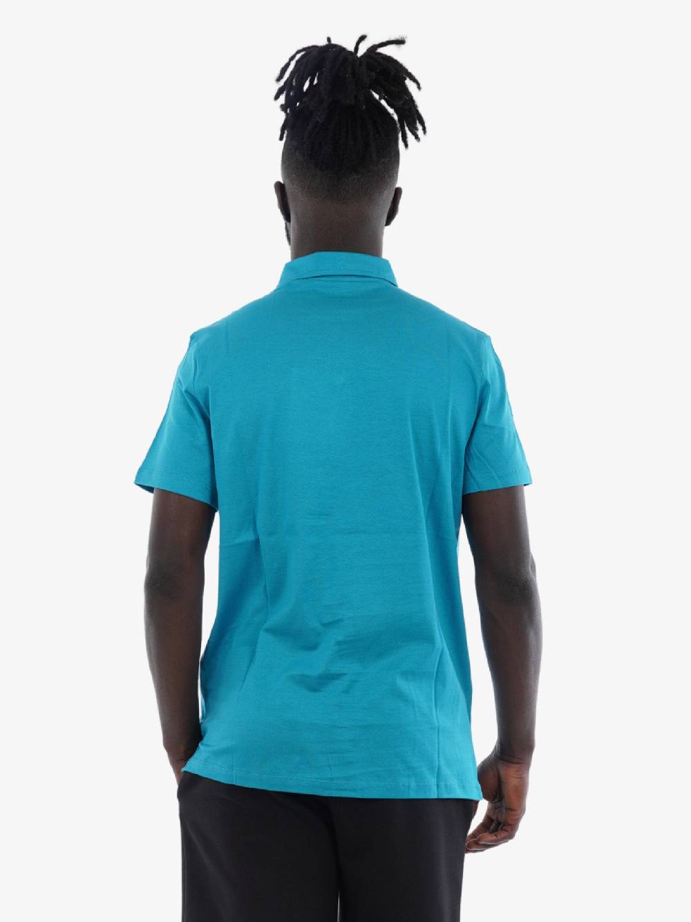 WHITE OVER Polo Oregon Uomo In Cotone Azzurro