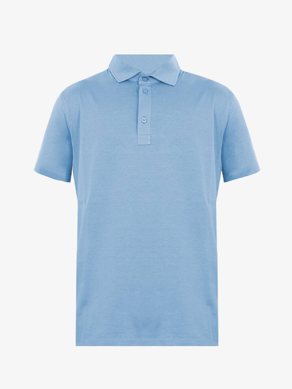 WHITE OVER Polo Oregon uomo in cotone azzurro