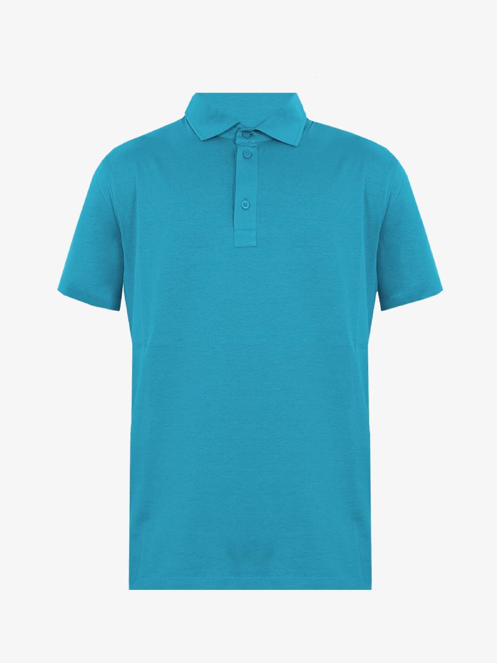 WHITE OVER Polo Oregon Uomo In Cotone Azzurro
