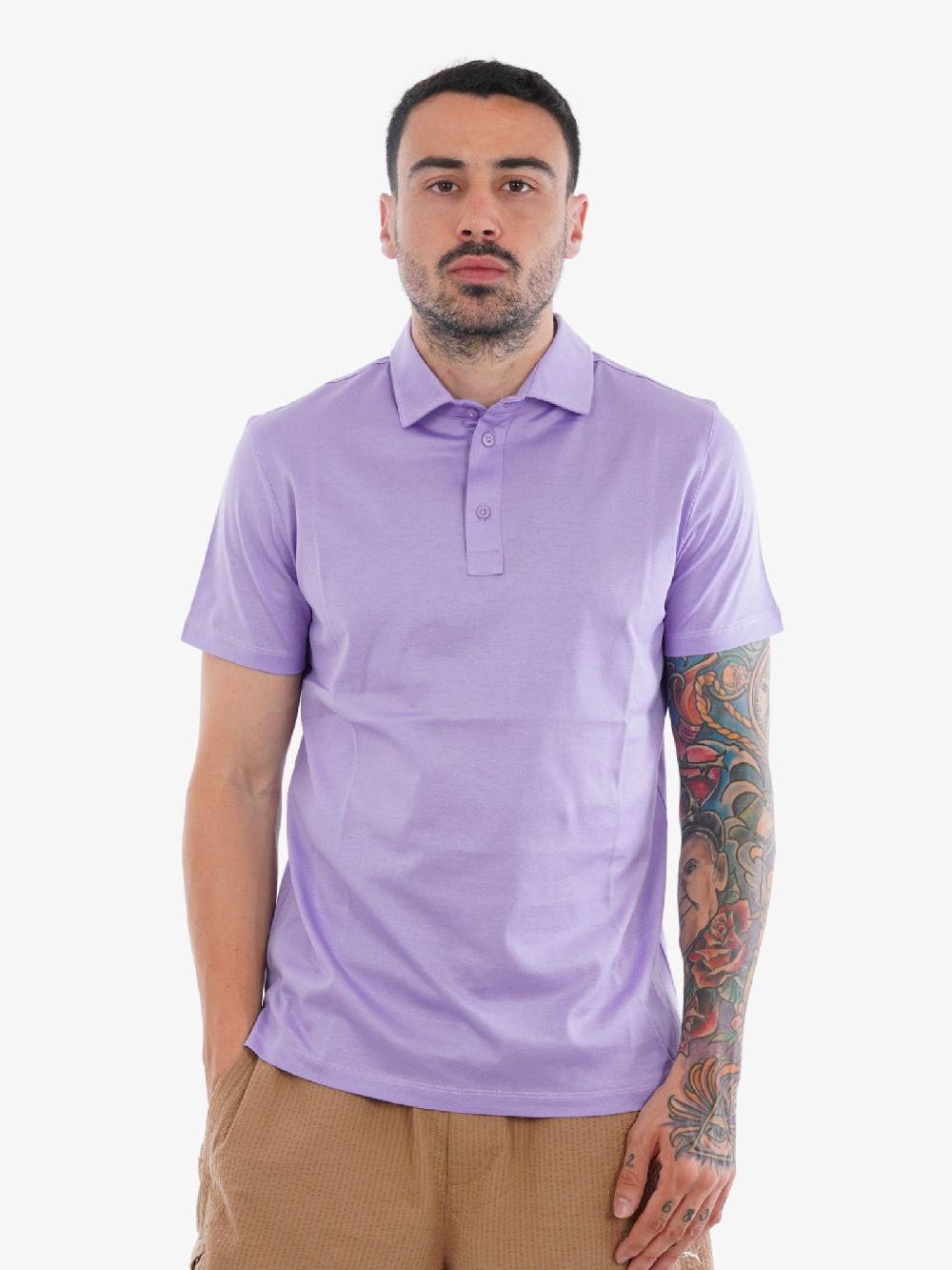 WHITE OVER Polo Oregon Uomo Lilla