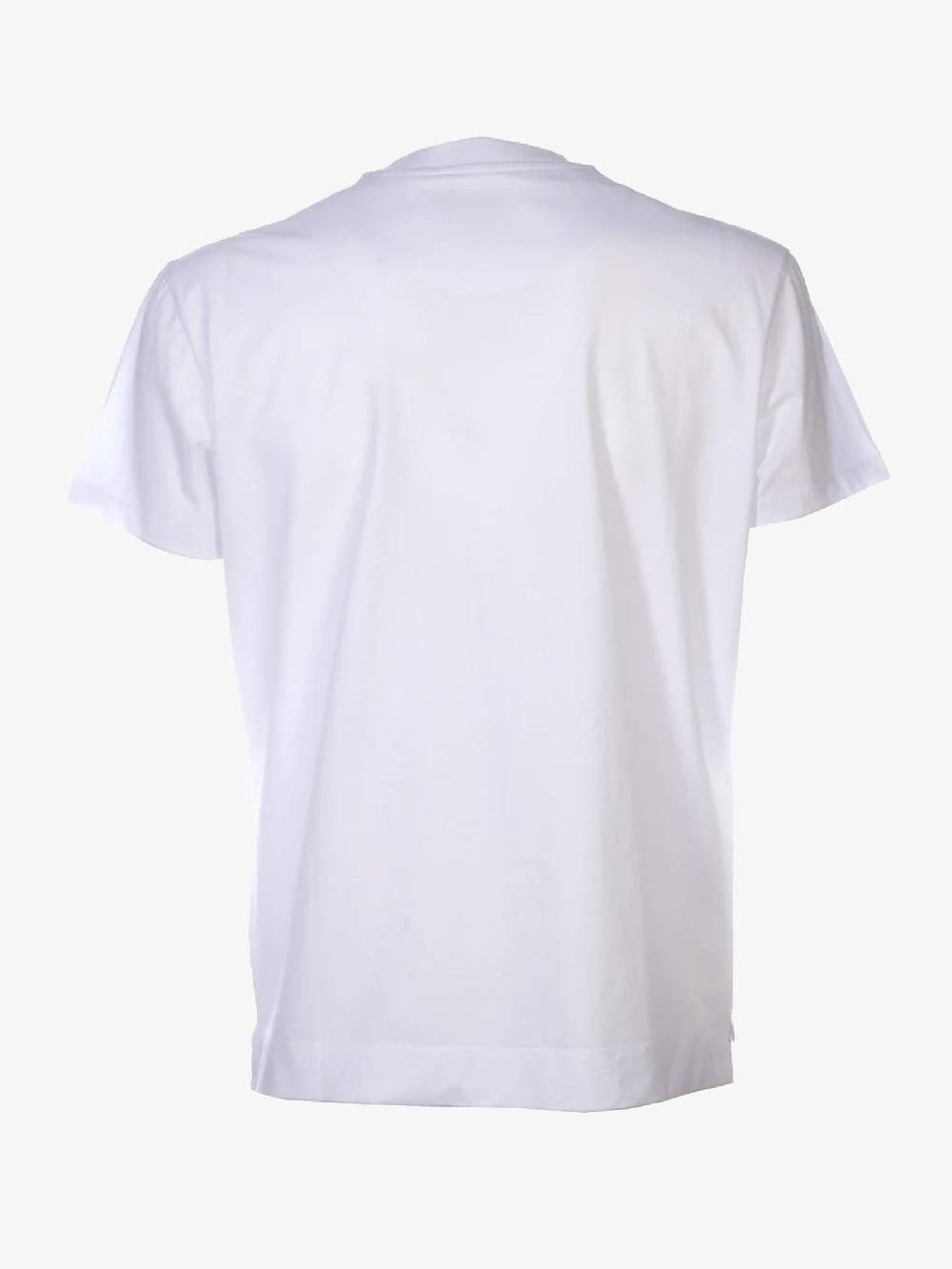 WHITE OVER T-shirt Girocollo Uomo In Cotone Bianco