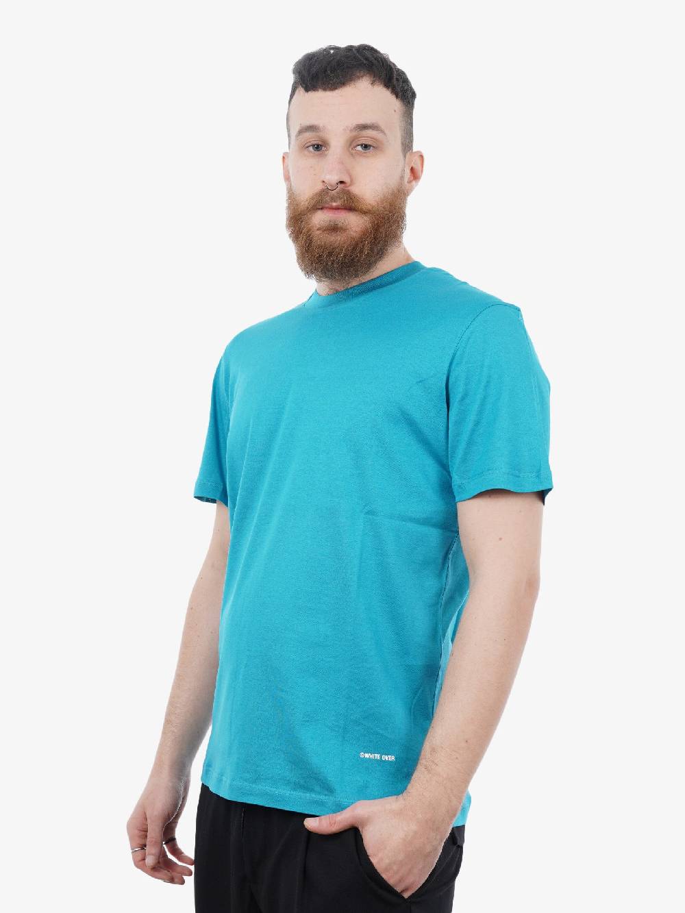 WHITE OVER T-shirt Ohio Uomo Azzurra
