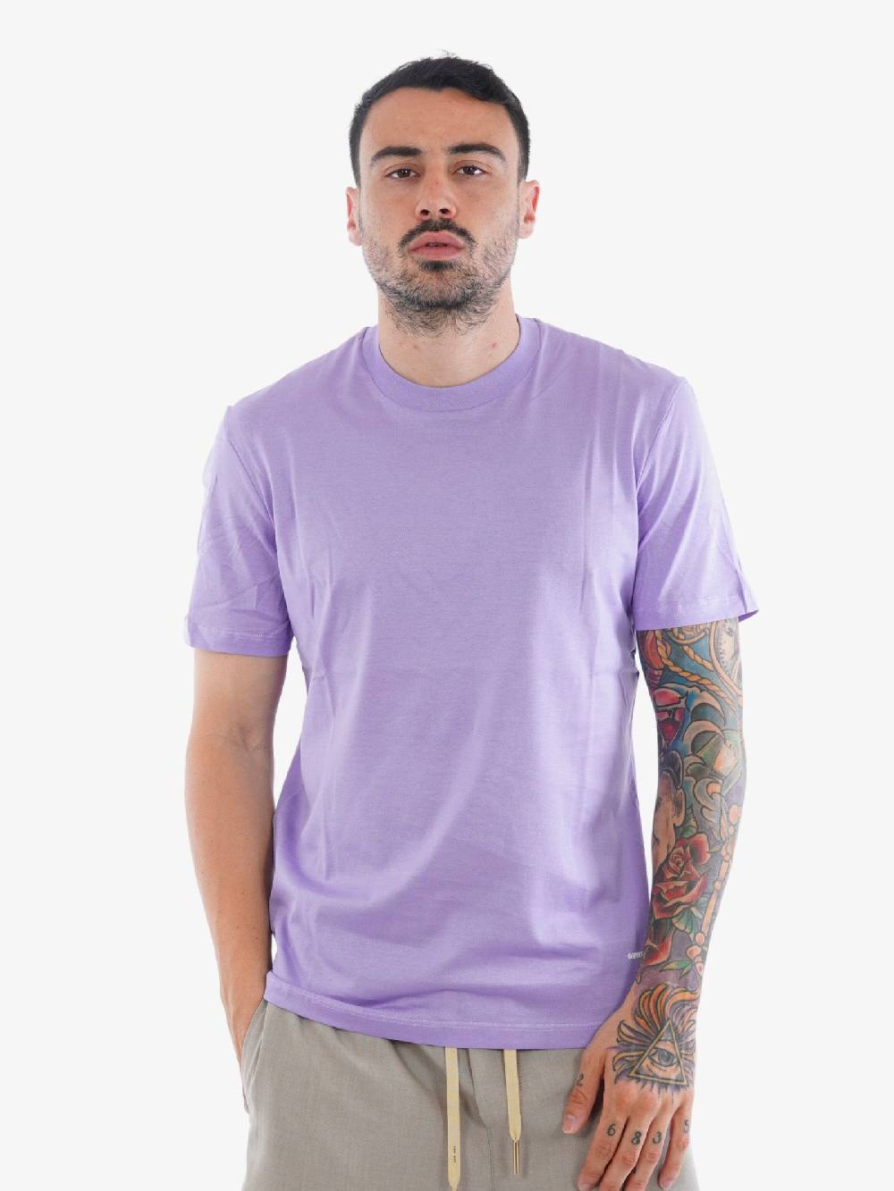 WHITE OVER T-shirt Ohio Uomo Lilla In Cotone