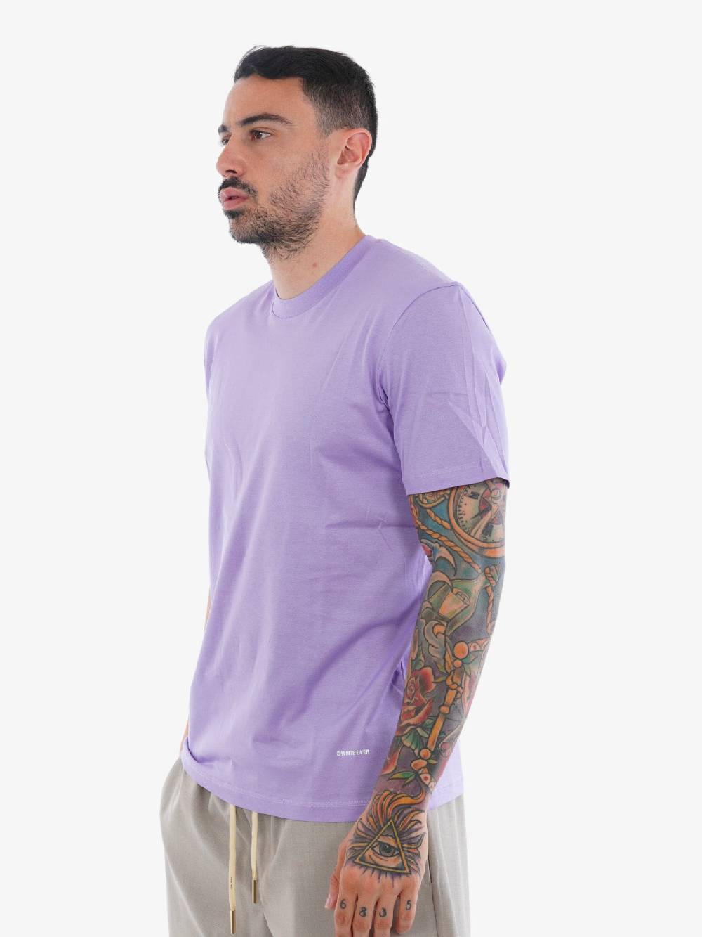 WHITE OVER T-shirt Ohio Uomo Lilla In Cotone