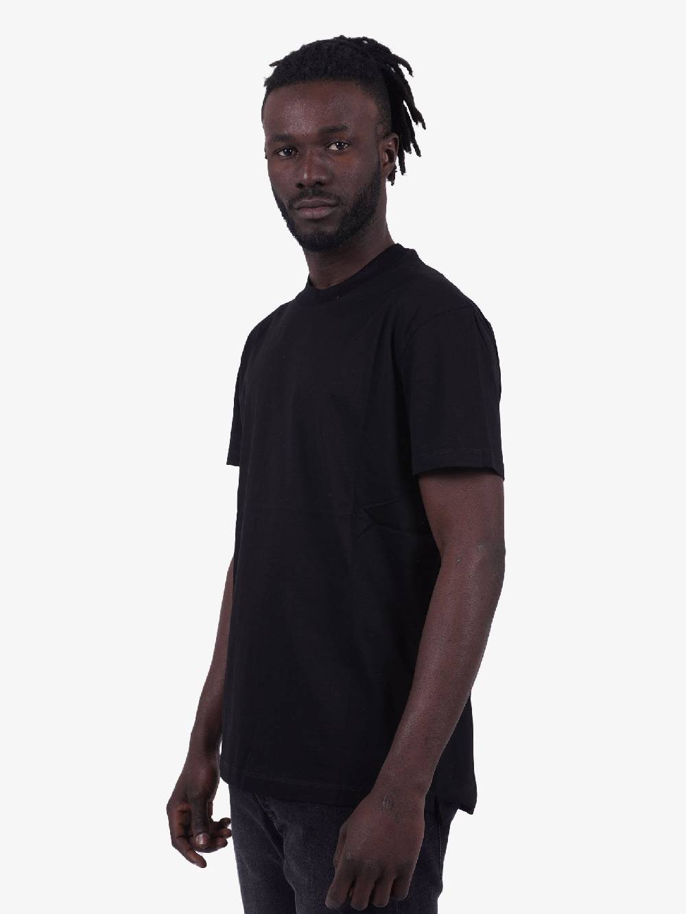 WHITE OVER T-shirt Slim Fit Uomo Nera