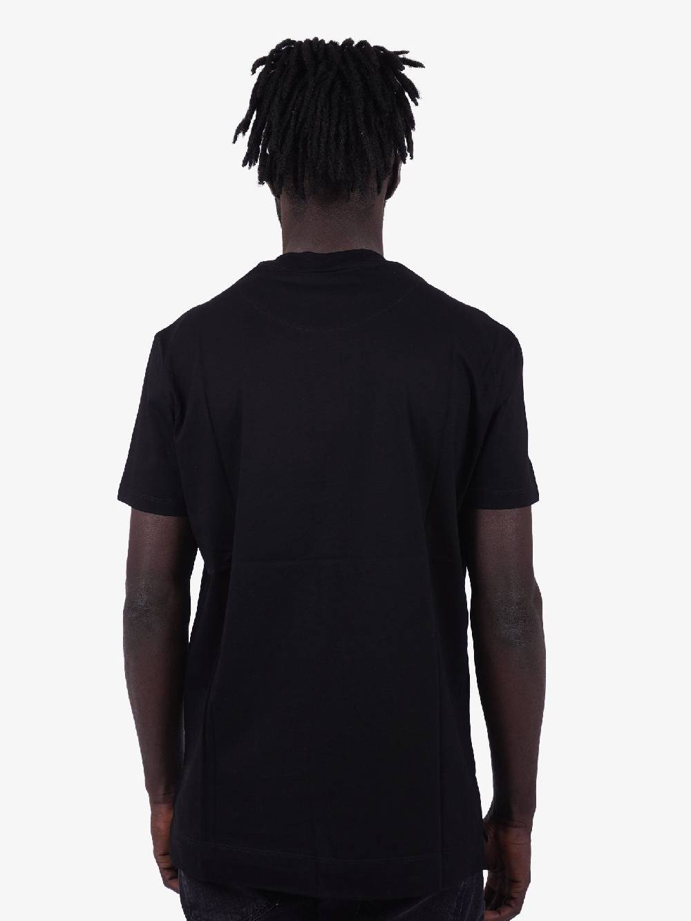 WHITE OVER T-shirt Slim Fit Uomo Nera