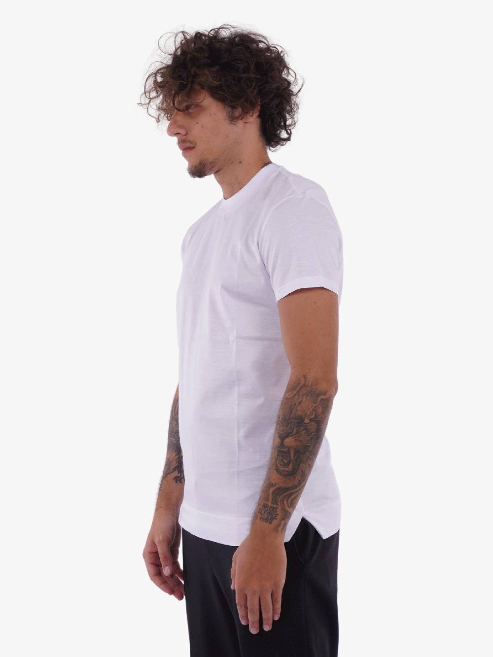 WHITE OVER Tshirt Slim Fit Uomo Bianca
