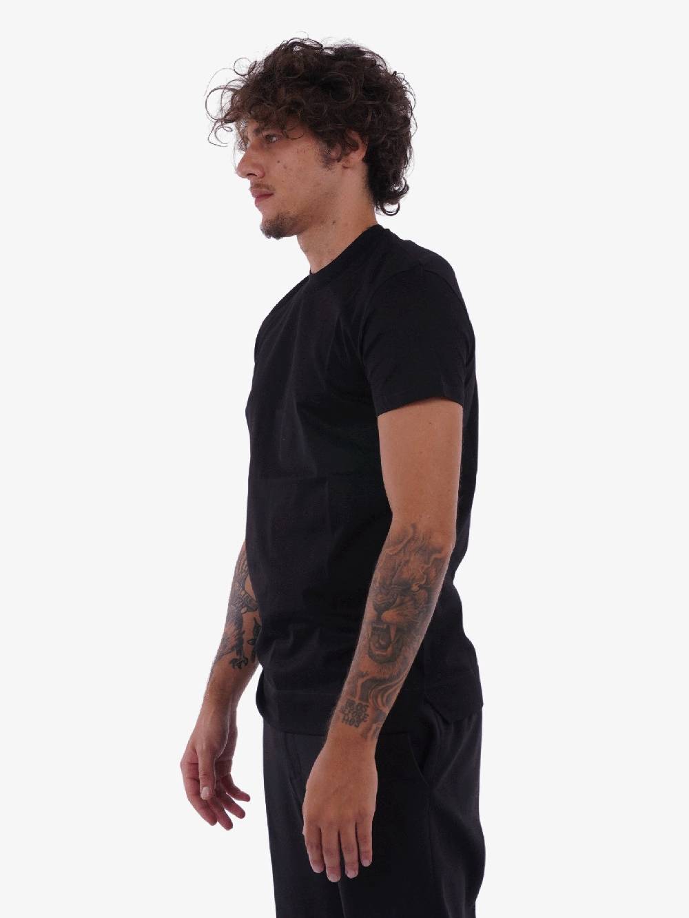 WHITE OVER Tshirt Slim Fit Uomo Nera