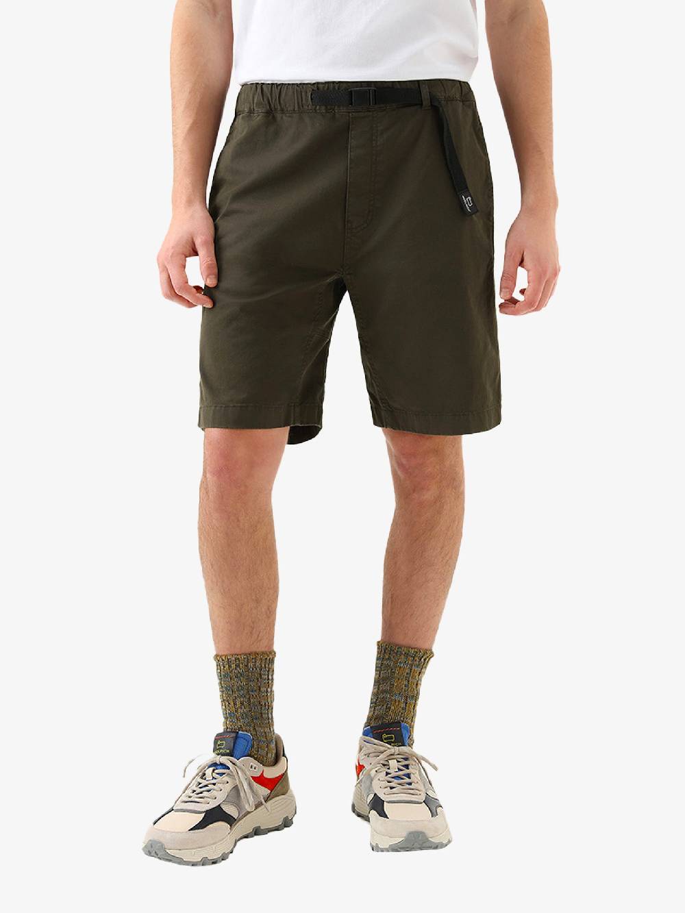 WOOLRICH Bermuda Easy Uomo In Cotone Verde Scuro