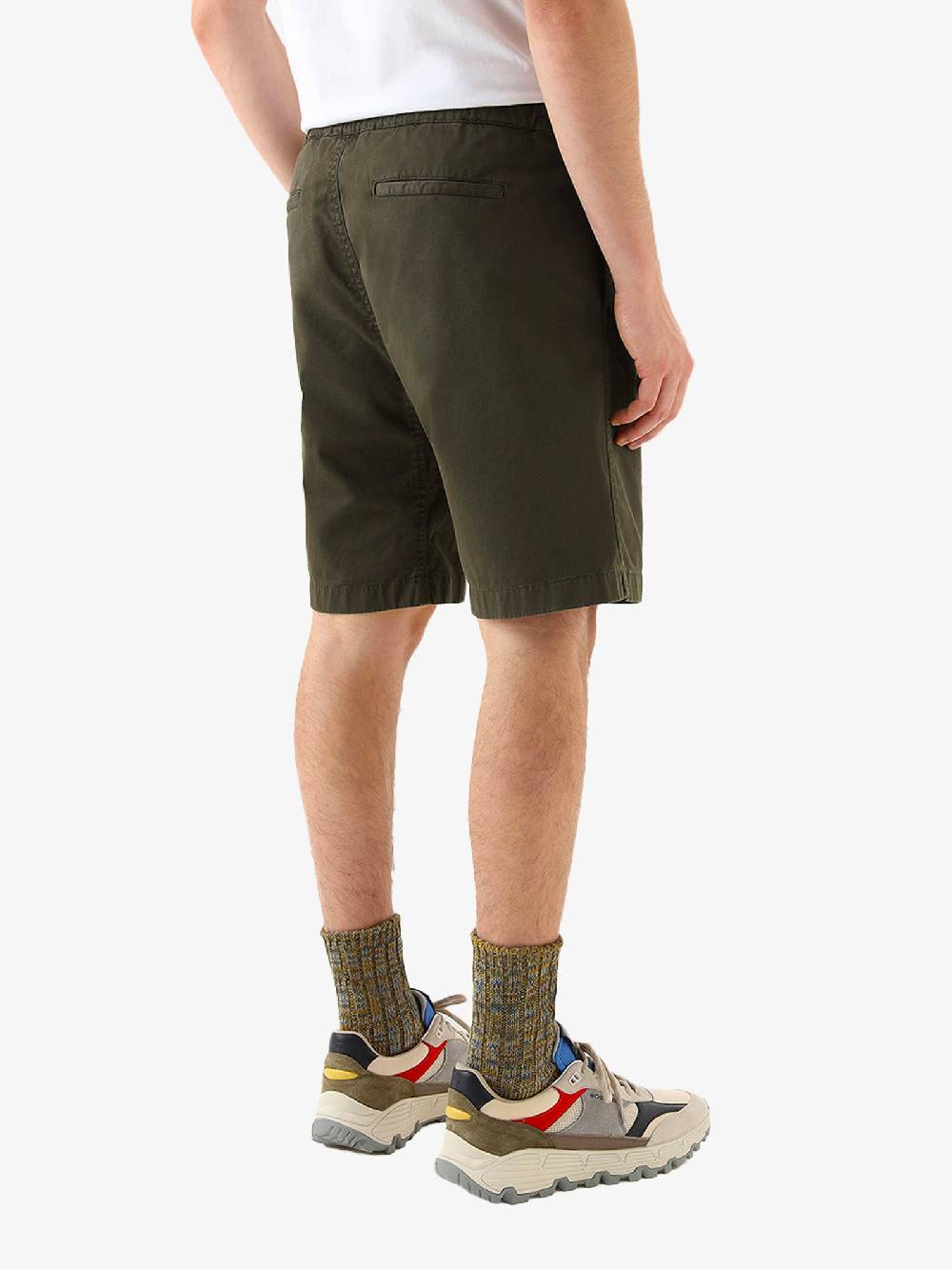 WOOLRICH Bermuda Easy Uomo In Cotone Verde Scuro