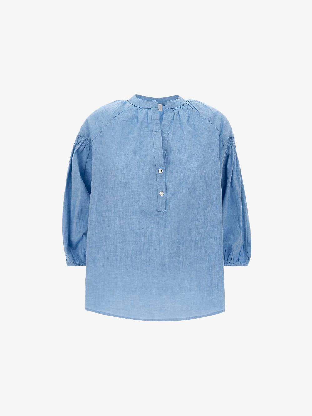 WOOLRICH Blusa Chambray Donna Azzurra
